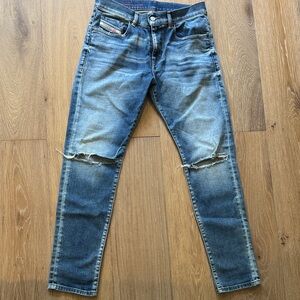 Men's Stylish Blue Ripped Skinny Jeans
